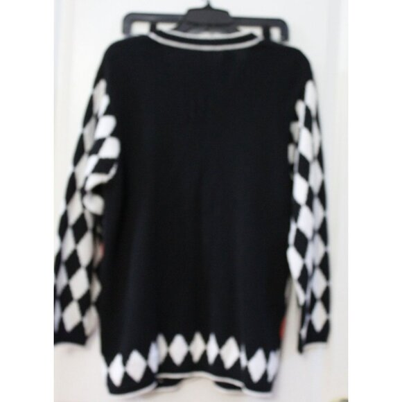 VTG Marisa Cristina Halloween Pumpkin Cardigan Sweater Diamonds Size Small - Picture 2 of 9